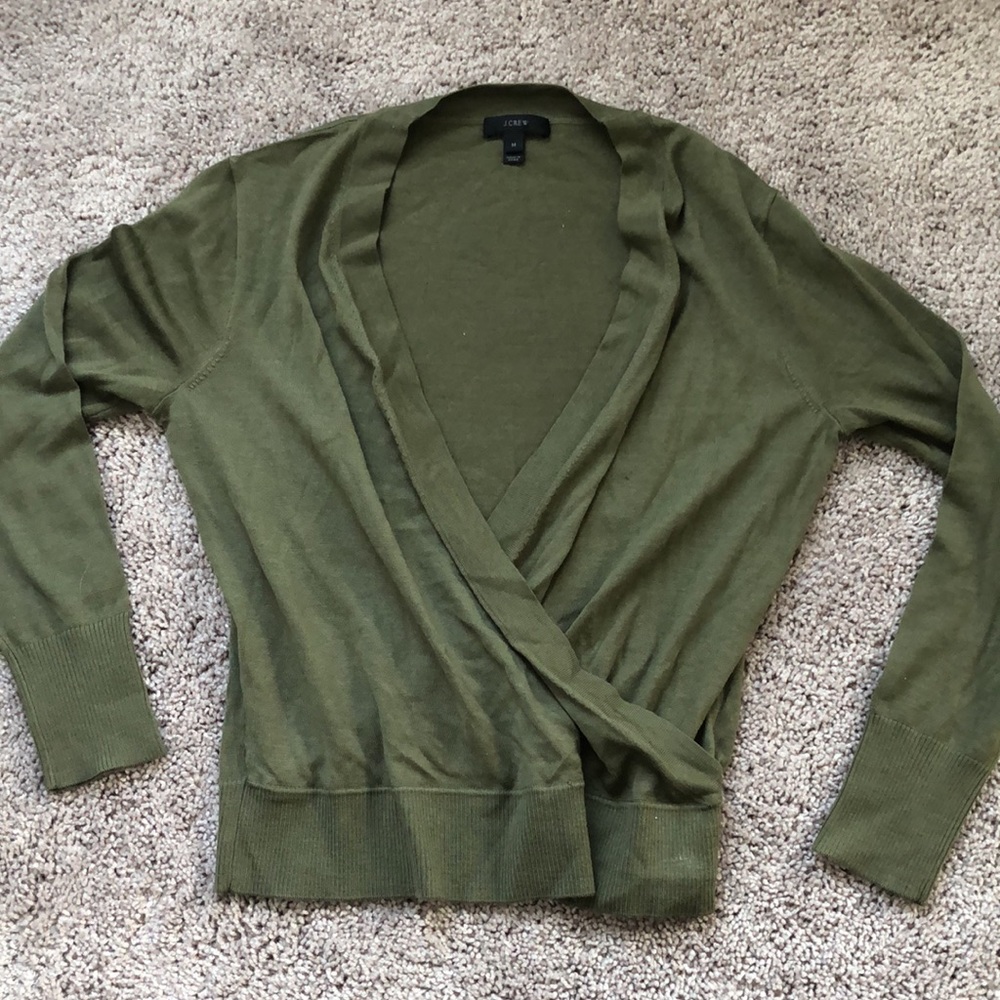 J crew Merino wool wrap sweater